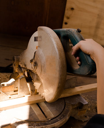 Circular Saw Cutting Wood