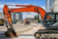 Diggers on Construction Site