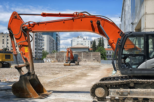 Bagger auf der Baustelle