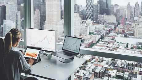 Bureau avec la ville