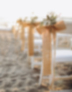 Beach wedding chair decor