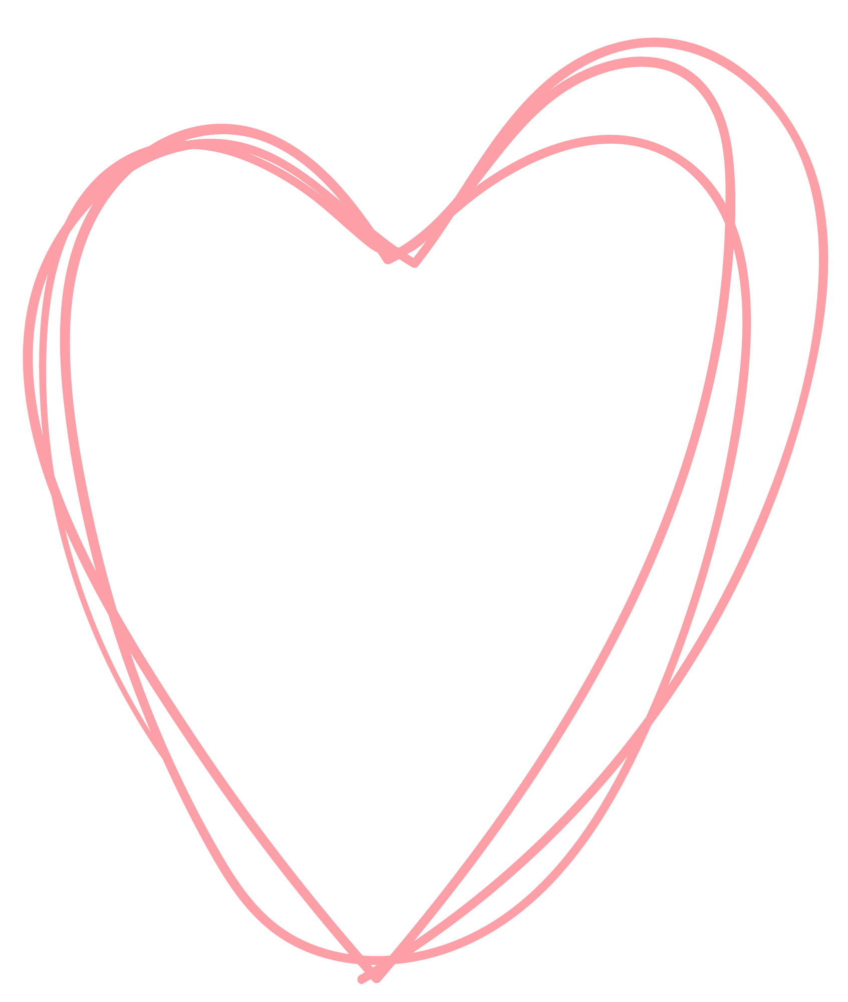 Pink Heart Outline
