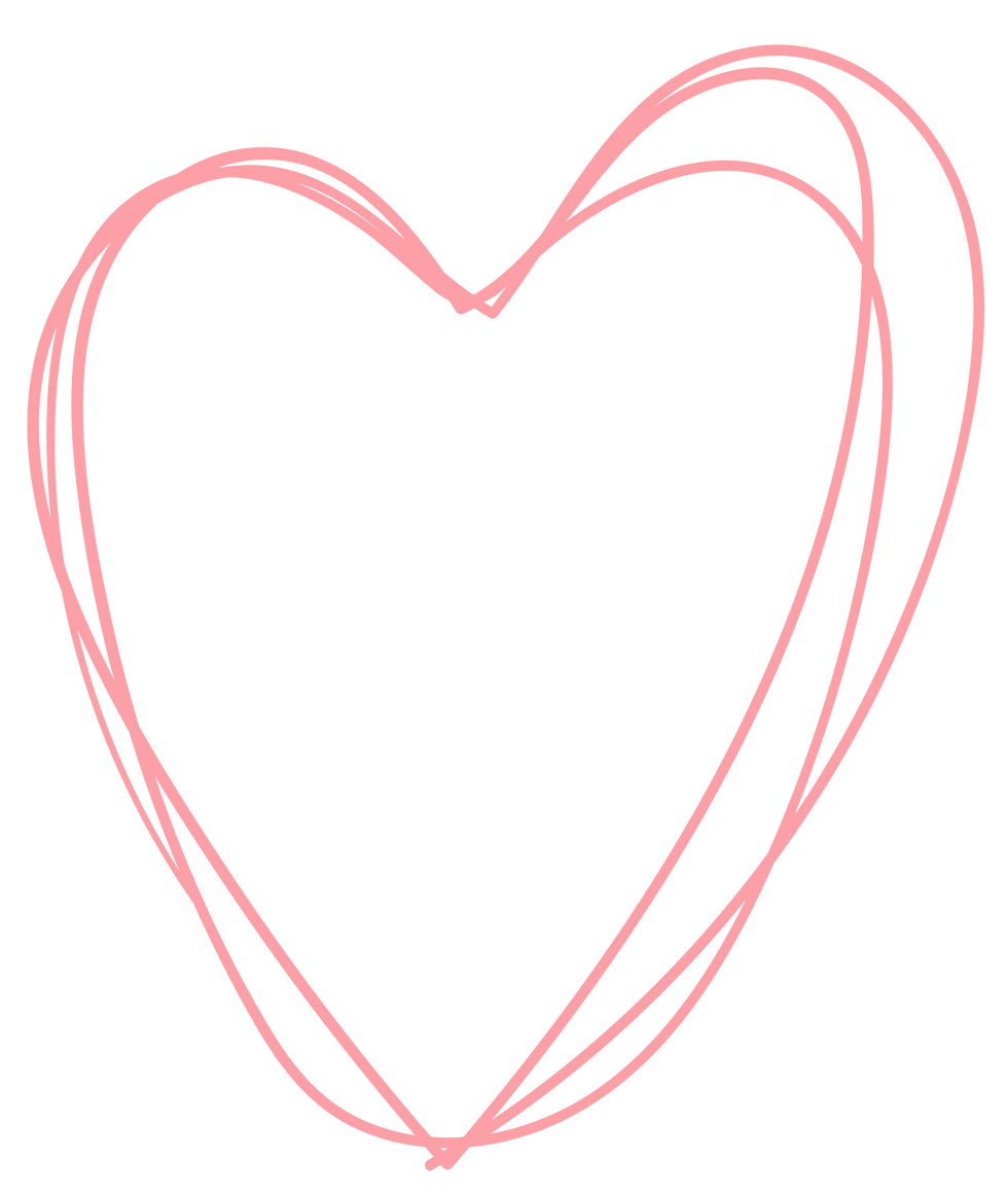 Pink Heart Outline