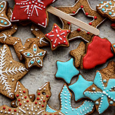 Colorful cookie store showcasing a selection of homemade cookies.