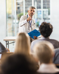 Doctor Teaching on Seminar