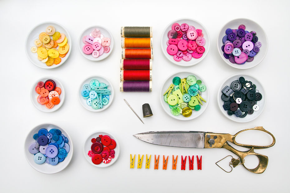 Selection of sewing craft items