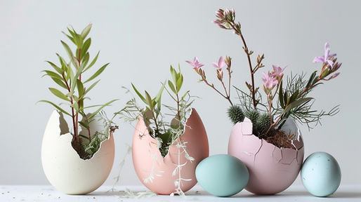 Jardinières décoratives en forme d'œuf