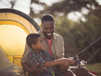 Father And Son Camping