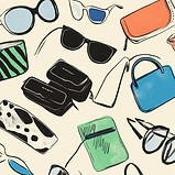 Estampa de acessórios da moda