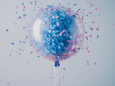Blue Confetti Balloon