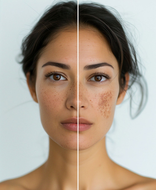 Comparaison des deux faces