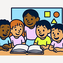 Children Reading Together
