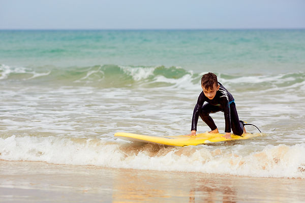 child surfing