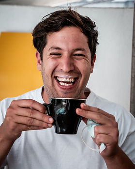 Disfrutando del café