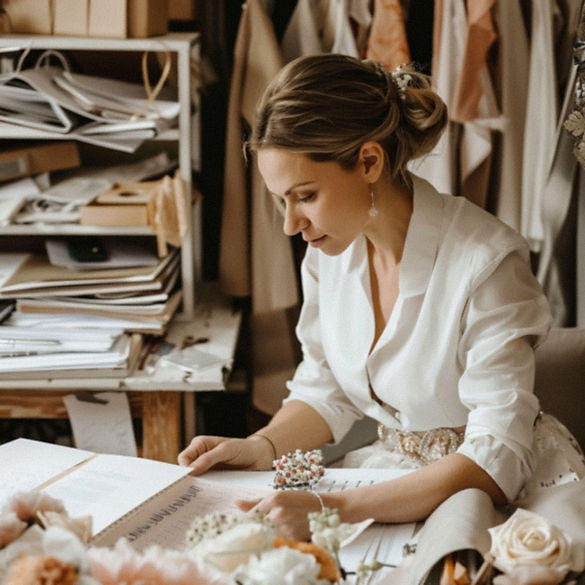 Fashion designer at work