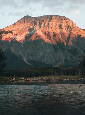 Sunlit Mountain Landscape