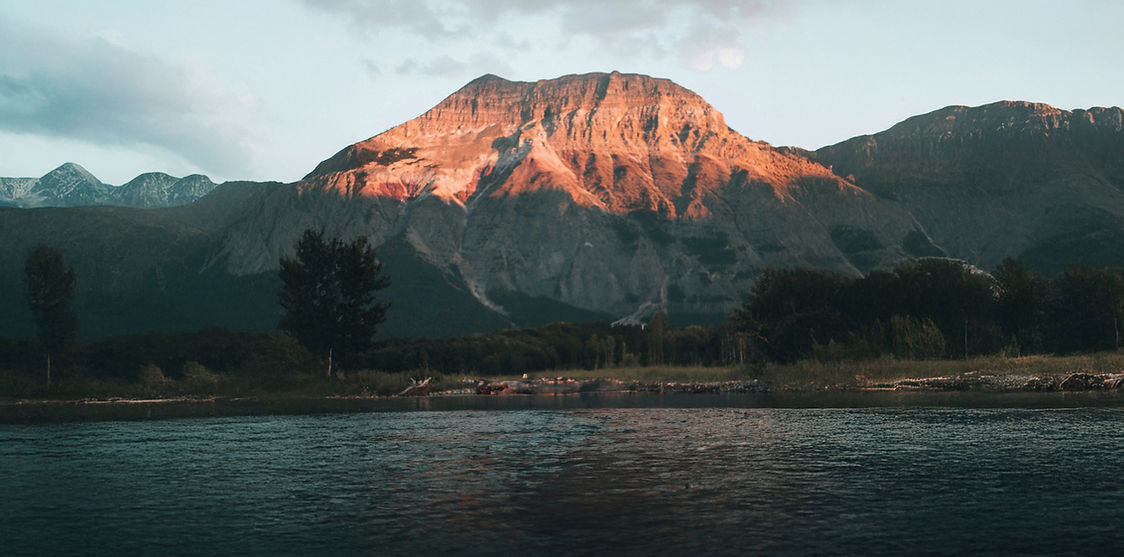 Sunlit Mountain Landscape