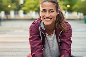Portrait de femme souriante