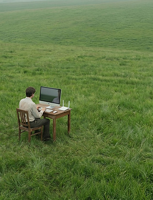 Man Working Outdoors