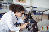 A Young Scientist looking through a micr