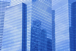 Blaue Bürogebäude