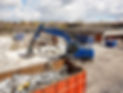 Digger at work at construction site