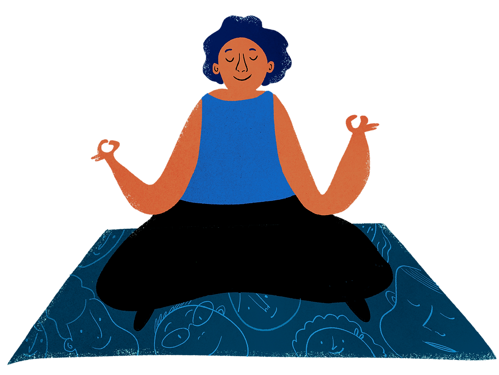 Meditating Woman Illustration