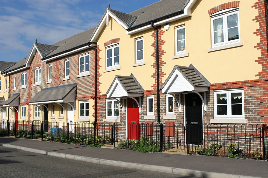 A row of neat terraced house