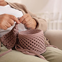 Woman Crocheting