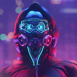 Cyborg with Gas Mask