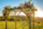 Rustic floral wedding arch