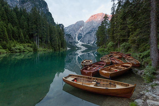 Canoes on a Lake