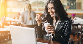 Woman at a Cafe