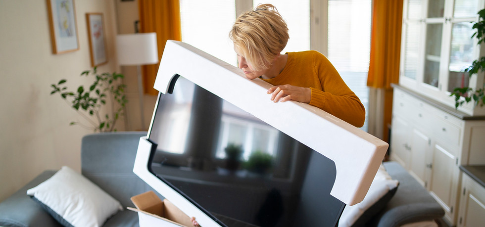 Unboxing a TV