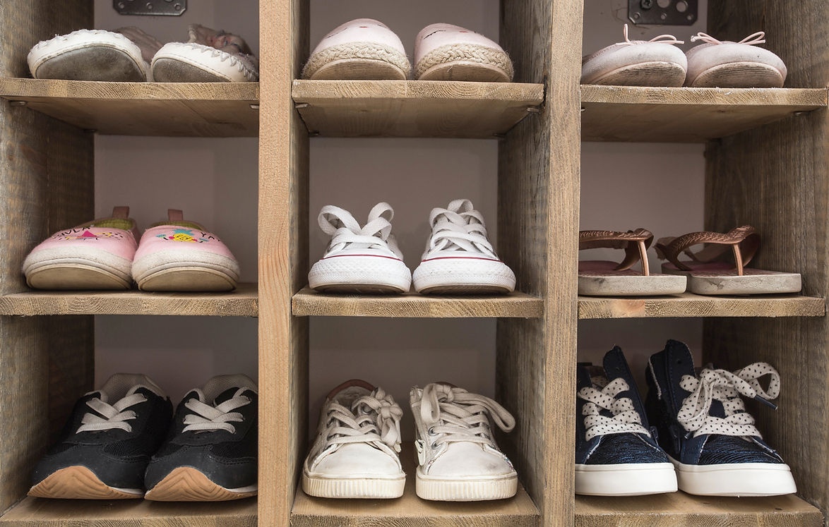 Kids Shoes in Cupboard