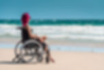 Woman in Wheelchair at Beach