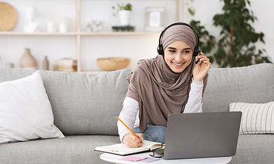 Woman Using Laptop