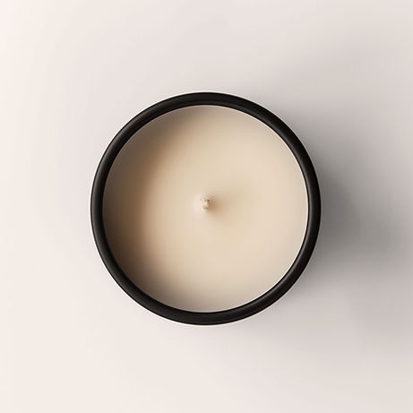 Round Black Candle