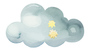 blue cloud with stars