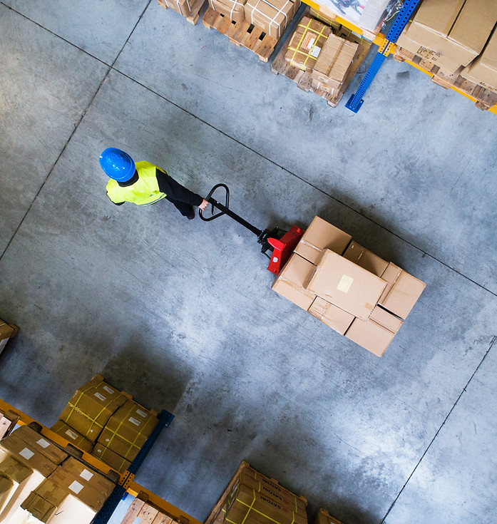 Overhead View of Warehouse