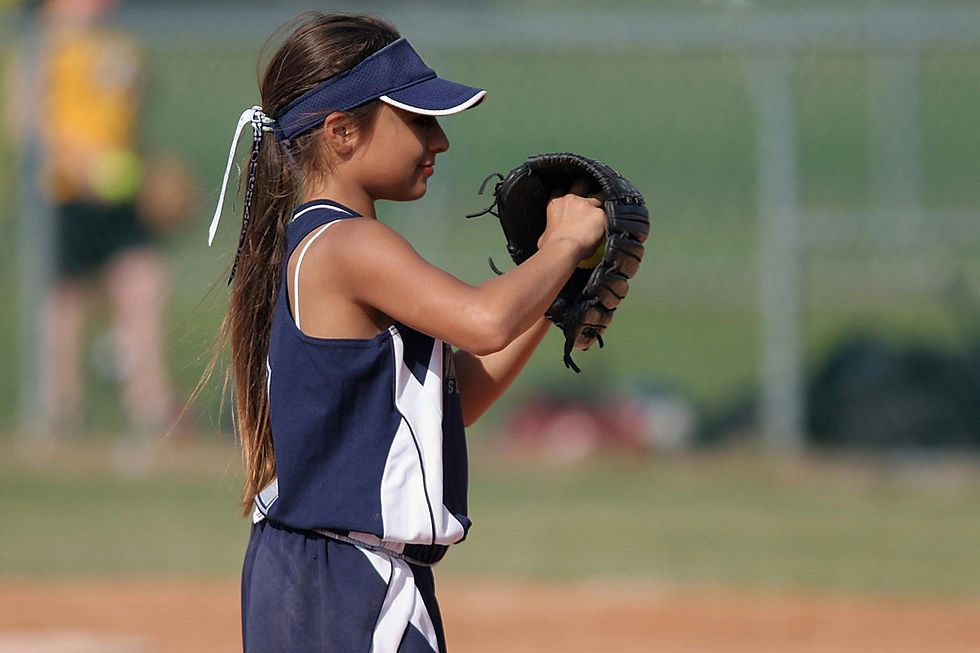 Girl Playing Softball