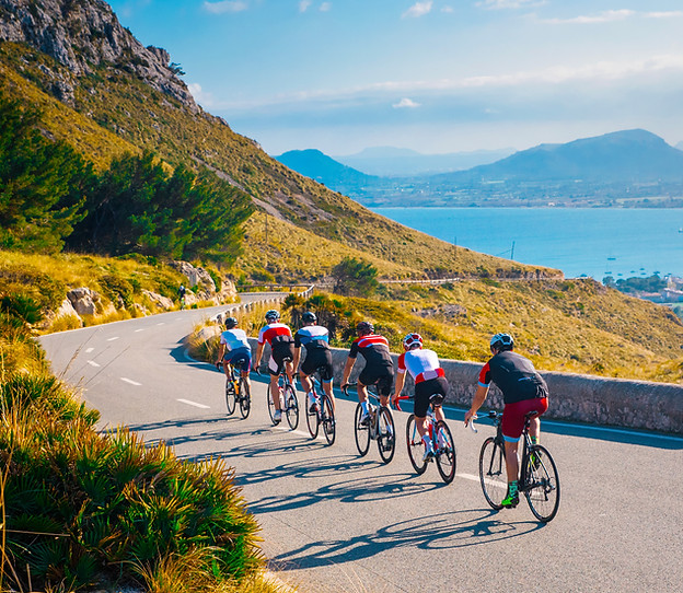 Cyclistes sur la route