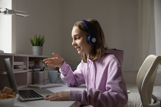Teenager on Laptop