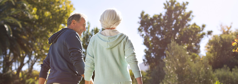 Elderly Couple Walking