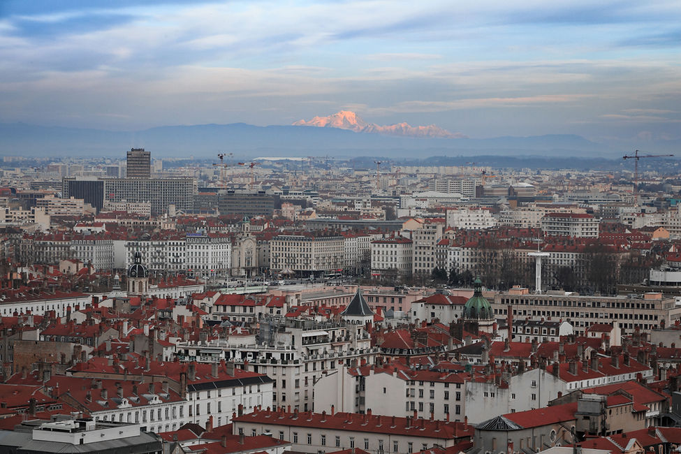 City with Mountains