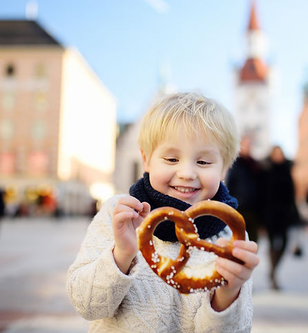 Boy Eating Pretzel