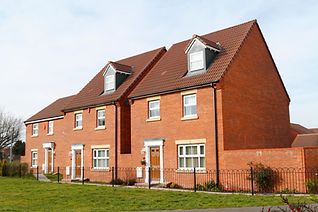 of a modern house with a tiled roof