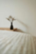 Vase on wooden shelf