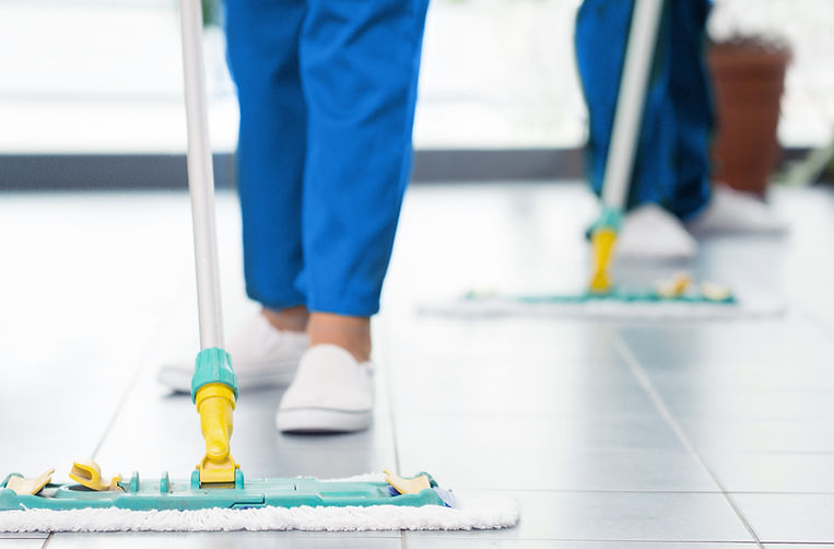 Floor Cleaning Scene