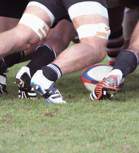 Rugby Scrum Closeup